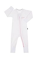 Bonds Baby Zippy - Terry Poodlette Zip Wondersuit, White & Pink Spot, 0 (6-12 Months)