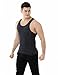 TopTie Mens Slimming Body Shaper Vest Shirt Abs Abdomen Slim, Compression Muscle Tank-Gray-M