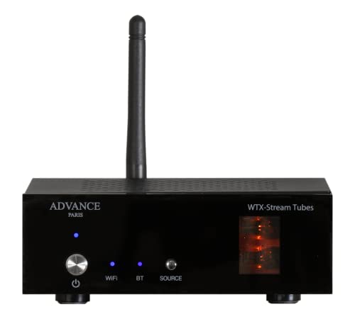 Advance Paris WTX-StreamTubes: Raytheon Miniatur-Röhren, WLAN, Schwarz, Streaming-Dienste: Spotify, TIDAL, Kompatibel mit Smartphone, Tablet, Smart TV