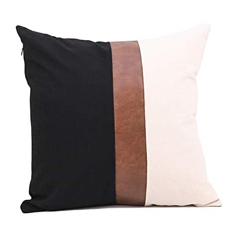 Funda de almohada decorativa de piel sintética Nicoone Cover