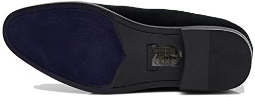 SPT03 Men's Vintage Plain Velvet Dress Loafers Slip On Shoes Classic Tuxedo Dress Shoes (9, Black (Scoland)) by Enzo Romeo - Used condition - Image 4