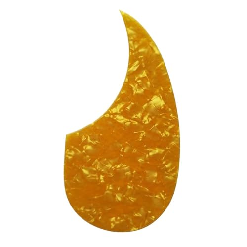 サウンドホールピックアップ ギターパーツ 36インチ アコースティックギターピックガード ティアドロップシェイプ 全色オプション 取り付け簡単 美しい外観(Golden)