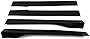 4Pack Universal (Double-Sided Tape NOT Included) Rocker Panel Extension Lower Side Skirts Body Kit Car Side Skirt Extension Splitter Black (Not for All)