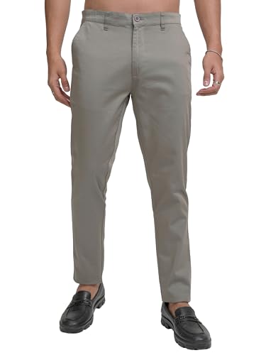 Image of Highlander Men's Slim Fit Formal Trousers | Ankle Length |Smart Trousers for Men | Chino Trousers for Men|Elegant Design | Comfortable Fabric for Daily Work & Formal Occasions