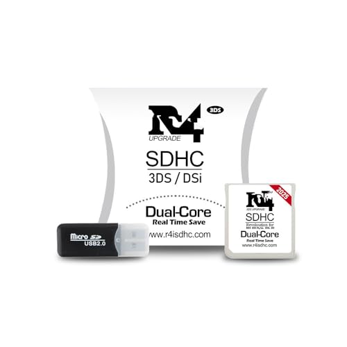 Adecuado para 3DS DSL XL/LL 2025 R-4 SDHC adaptador portátil tarjeta de juego de tarjetas de memoria digital tarjeta flash (blanco)