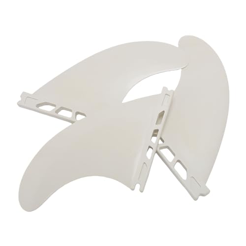 Generic Fins de Surf, Aletas de Tabla de Surf Establecida de Instalación Simple de PVC Versátil para Cortometraje de Longboard (White)