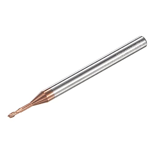 Image of uxcell Square Nose End Mill, 1.5mm Solid Carbide AlTiSin Coated Long Reach CNC Router Bits 2 Flutes Milling Cutter with Extended Neck, 8mm Cutting Length 4mm Shank
