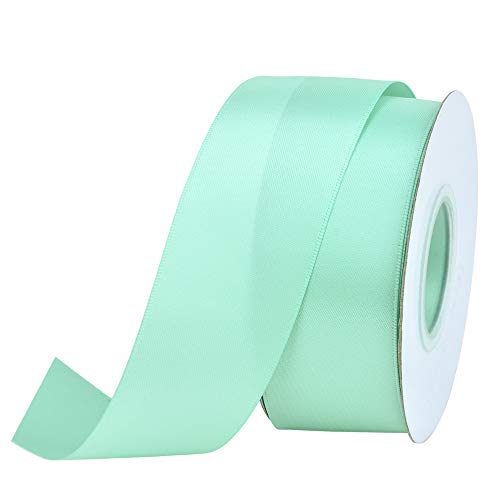 Ribest 1-1 2 inch 25 Yards Solid Double Face Satin Ribbon Per Roll for DIY Hair Accessories Scrapbooking Gift Packaging Party Decoration Wedding Flowers Aqua