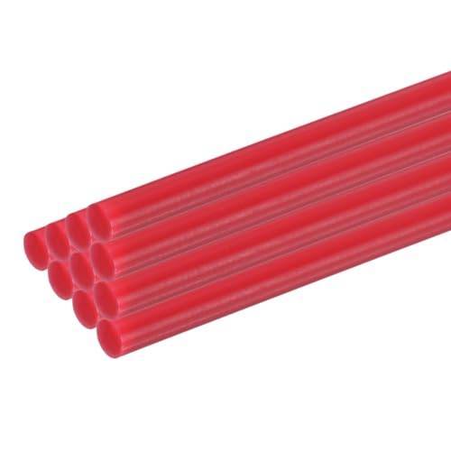 Quarkzman 10 Stück Rote Kunststoffstäbe 20x406mm