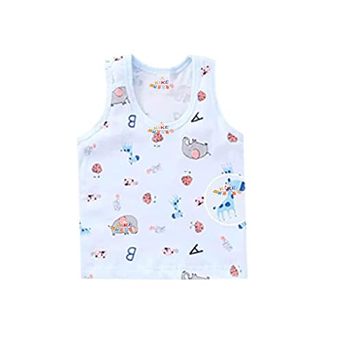 Image of KIKE New Born Baby Pure Cotton Printed Regular Fit Sando Innerwear Baniyan Kids Vest Infants Sleeveless Undershirts for Cute Boys Girls 0-24 Months (Pack of 6)