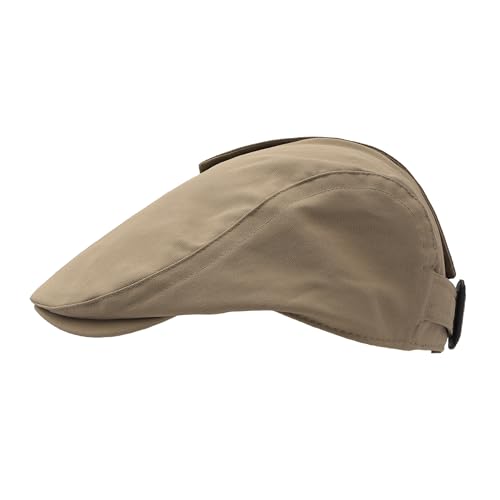 Image of ZLYC Men Cotton Flat Cap Summer Scally Ivy Gatsby Newsboy Beret Driver Cabbie Hunting Hat