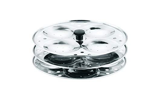 Vinod Stainless Steel Idli Stand, 3-Tier, Makes 12 Idlis, for Home Kitchen