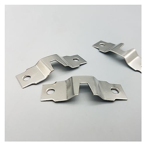 Image of Flush Mount Bracket ,Interlock Hanging 5 Pairs Wall Mount Hanging Picture Hardware Metal Hanger for Frames Cross-Stitch Poster Hook, 49*12mm, Silver
