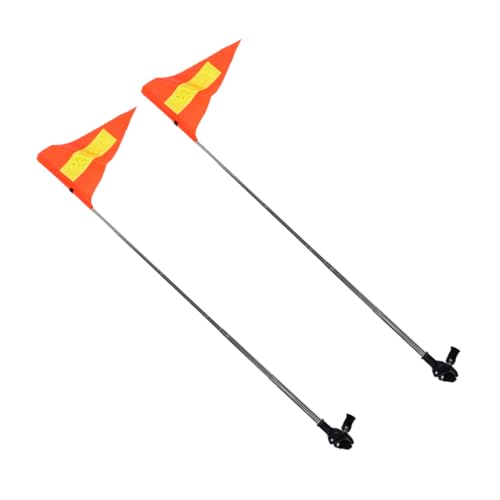 Lot de 2 drapeaux réfléchissants pour voiturette haut de gamme avec triangle réglable