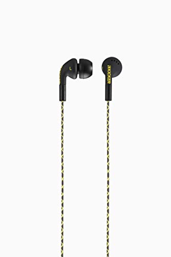 Kicker 46Eb74 Wired Earbuds | In-Ear Noise-Isolating Earphones Stereo Monitor Headphones Silicone Ear Tips 3 Sizes | In-Line Mic And Multi-Function Button | Legendary Audio Quality #TOP1