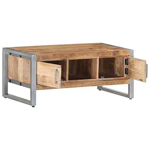 Coffee-TableTV-CabinetLiving-Room-Center-TableOffice-TableIndustrial-Sofa-TableAssembly-RequiredPerfectly-in-a-Living-RoomDenOffice-Room-and-Family-Room374x197x157Rough-Mango-Wood Coffee TableTV CabinetLiving Room Center TableOffice TableIndustrial Sofa TableAssembly RequiredPerfectly in a Living RoomDenOffice Room and Family Room374x197x157Rough Mango Wood