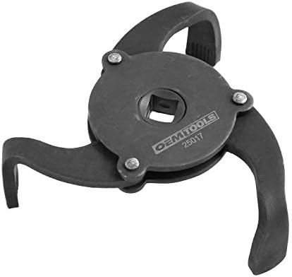 OEMTOOLS 25017 2-1/2" x 3-7/8" 3-Legged Spin-On Style Oil Filter Wrench, Oil Filter Wrench Adjustable, Black