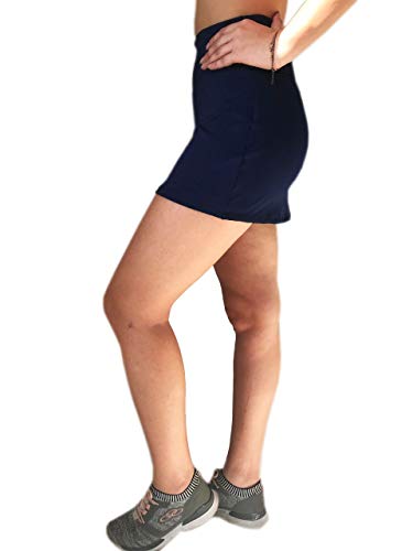 KIT 2 Shorts Saia Plus Size Suplex Cós Alto Estampada ou Lisa PRETO-AZUL G2