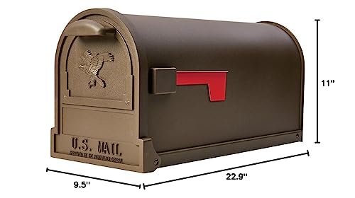 Gibraltar Mailboxes Ar15T0Ec Arlington Large Capacity Galvanized Steel Mailboxes, Textured Bronze #TOP6