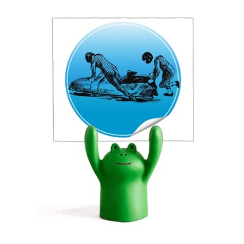 Support de mémo dessin animé animal grenouille skis décoration bureau