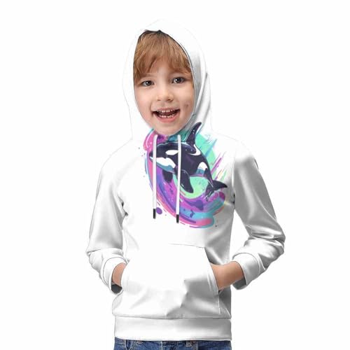Sweat-shirt dauphin à capuche enveloppez votre enfant de douceur avec ce motif 3D mignon - 5