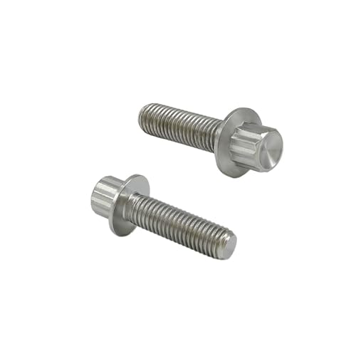 Image of Rison Titanium M7 Titanium Split Rim Bolts for 3pc /2pc Wheels (M7x24mm, Silver)