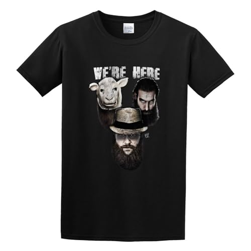 The Wyatt Family We're Here Men's T-Shirt Unisex Black Cotton Print Tee Shirts M