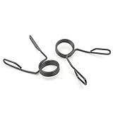 xFitness 2” Classic Barbell Spring Clip Collars Clamps by Matte Black Finish - Sturdy Fit for Standard 2” Barbells - Best For Gym, Powerlifting, Cross Fit, Weightlifting