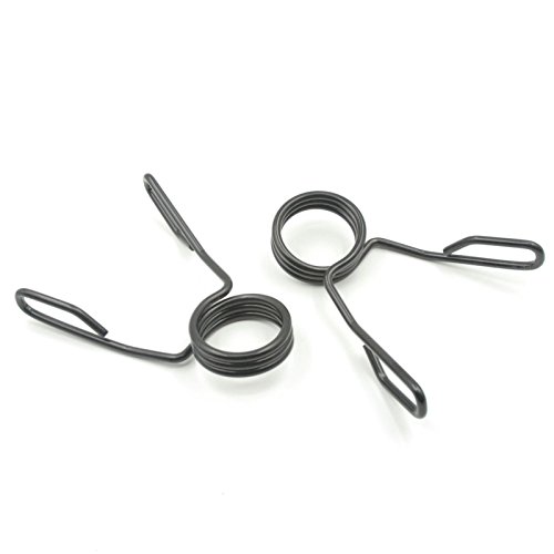 xFitness 2” Classic Barbell Spring Clip Collars Clamps Matte Black Finish - Sturdy Fit for Standard 2” Barbells - Best for Gym, Powerlifting, Cross Fit, Weightlifting