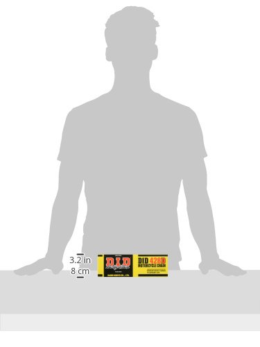 DID Kette 428 D, 136 Glieder (Standard), offen mit Clipschloss, Stahlfarben