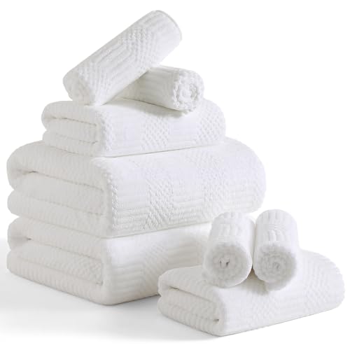 Ferdilan 8 Piece Extra Large Bath Towels Set,2 Oversized 35"x70"