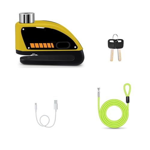 Blocco Di Sicurezza Del Disco Della Ruota Bicicletta Freno A Motociclo Dello Scooter 120dB Lucchetto Portatile(Color16)