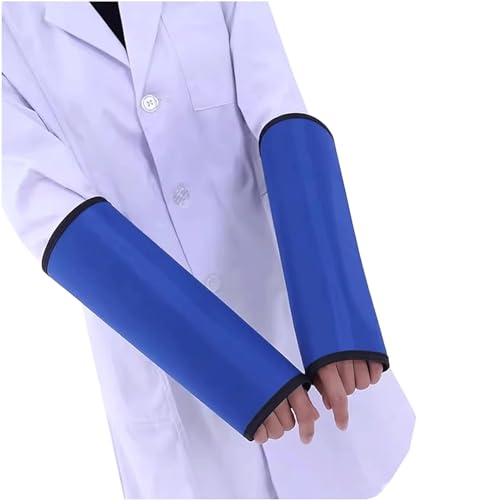 OUFEIJIA Lead Vest Radiation Protection Arm Shield X-ray Fully Surrounded Arm Guards Protective Shield Lead Sleeves for X-Ray MRI CT Oilfield, 0.5mmpb, Blue