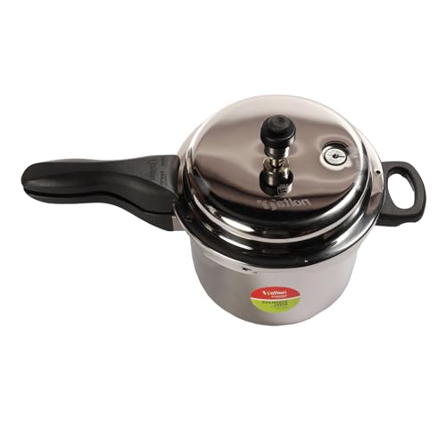 Image of Nolta HS DELIGHT 5-Ltr Pressure Cooker, Stainless Steel Induction Cookware, ISI Certified Safety, 5yr Warranty, Faster Cooking & Saves 60% Energy & Time
