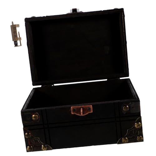 Amosfun Caja De Almacenamiento De La Vendimia Porta Pañuelos Antiguo Oro Pararse Mostrar Juguete Corazón Joyería De La Baratija Retro Cómoda Equipo Especial Cajas Talón Dinero Madera