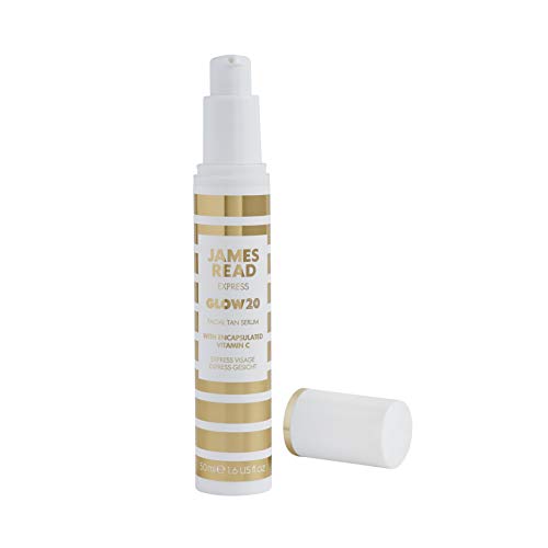 JAMES READ Glow20 Express Facial Tanning Serum 50ml Face Tan, Self Tanner with Vitamin C and...