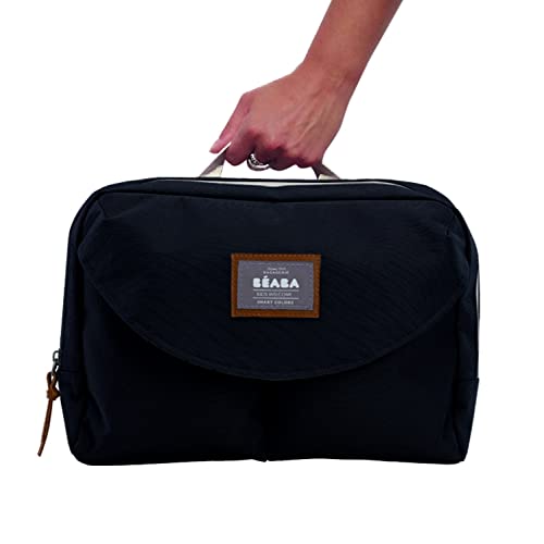 Beaba Geneva Diaper Bag, Multifunction Baby Diaper Bag, Diaper Bag With Bag Strap For Baby Stroller, Changing Pad, Insulated Bag, Baby Must Haves, Black #TOP4