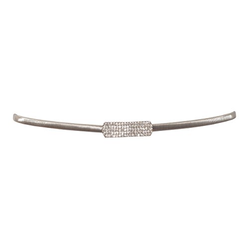 eVogues Plus size Rhinestone Metal Elastic Waist Belt