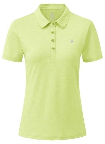 Polo de golf transpirable para mujer que busca un secado rápido en tenis verde claro M