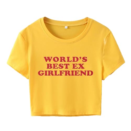 Y2k Baby Tees per le Donne Carino Lettera Grafica Crop