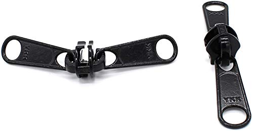 Black YKK Zipper Repair Kit for Automotive #10 Slider - Color Black - 2 Sliders Per Pack - Made in USA