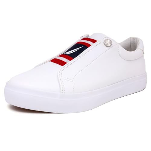 Nautica Women's Slip-On Sneakers – Casual Low-Top Walking Shoes – Comfortable No-Lace Fashion Tennis Style2