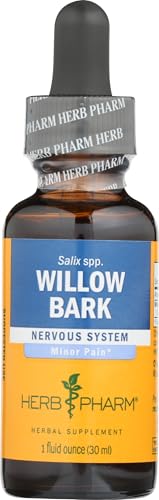 Herb Pharm Willow Bark Liquid Extract Drops for Minor Pain 1 Oz