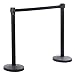 GU2BUY 2pcs Stanchion Set - 6.5FT Retractable Belt Black - Crowd Control Barrier Posts Queue