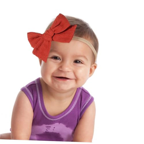 Toyvian 10Pcs Bowknot Hairband Soft Cotton Headband for Newborns Elastic Headwear with Dot Design Comfortable Hair Accessory4