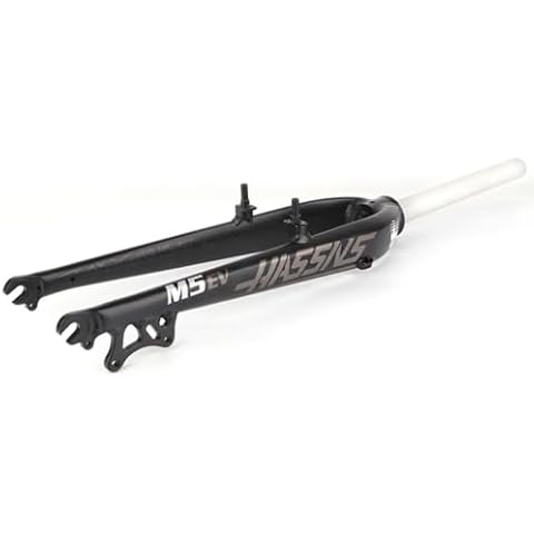 QHIYRZE Mountain Bikes Rigid Fork 26''/27.5'' Mountain Bikes Fork Ultralight Aluminum Alloy Rigid Fork Disc/V Brake 1-1/8 Straight Front Fork QR 9 * 100mm (Color : White, Size : 26'') Cover