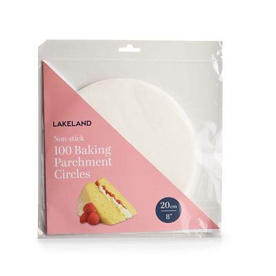 100 Lakeland Baking Parchment Liner Paper Circles 20cm – Non-Stick Silicone for Easy Release