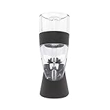 Houdini Red Wine Aerator with Base, 6 inches, Black/Silver