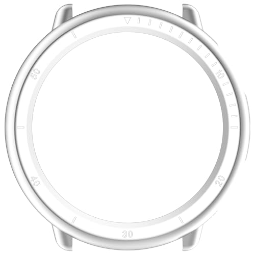 Screen Protector Case Compatible for Amazfit Active 2 Hard PC Bumper Shell Watch Cover Replacement for Amazfit Active 2 Smart Watch 44mm (Silver)