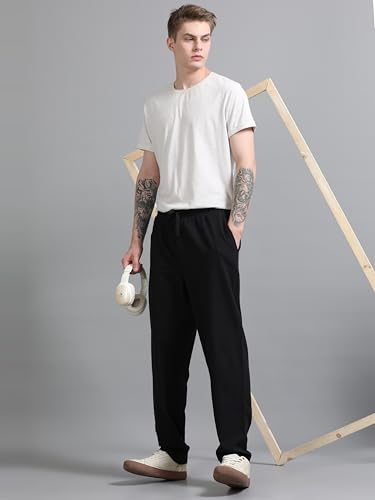 Image of StitchX Men's Airport Look Textured Seersucker Cotton Jogger Trousers S-4XL